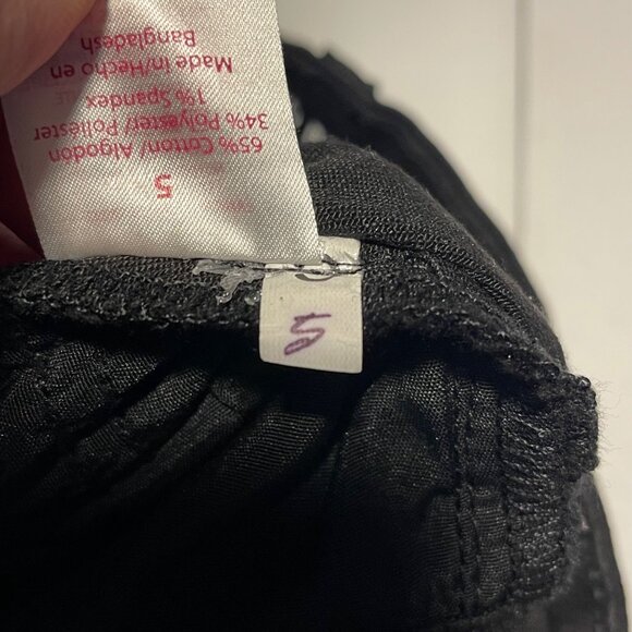 NO BOUNDARIES - Black Denim High-Waisted Girls Shorts - Size 5 - Picture 10 of 11